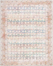Kemer Bright Blue/Yellow Machine Woven Rug - 2'7" x 10'