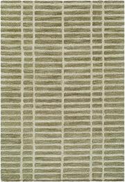 Klopp Ivory/Olive Handmade Rug - 2' x 3'