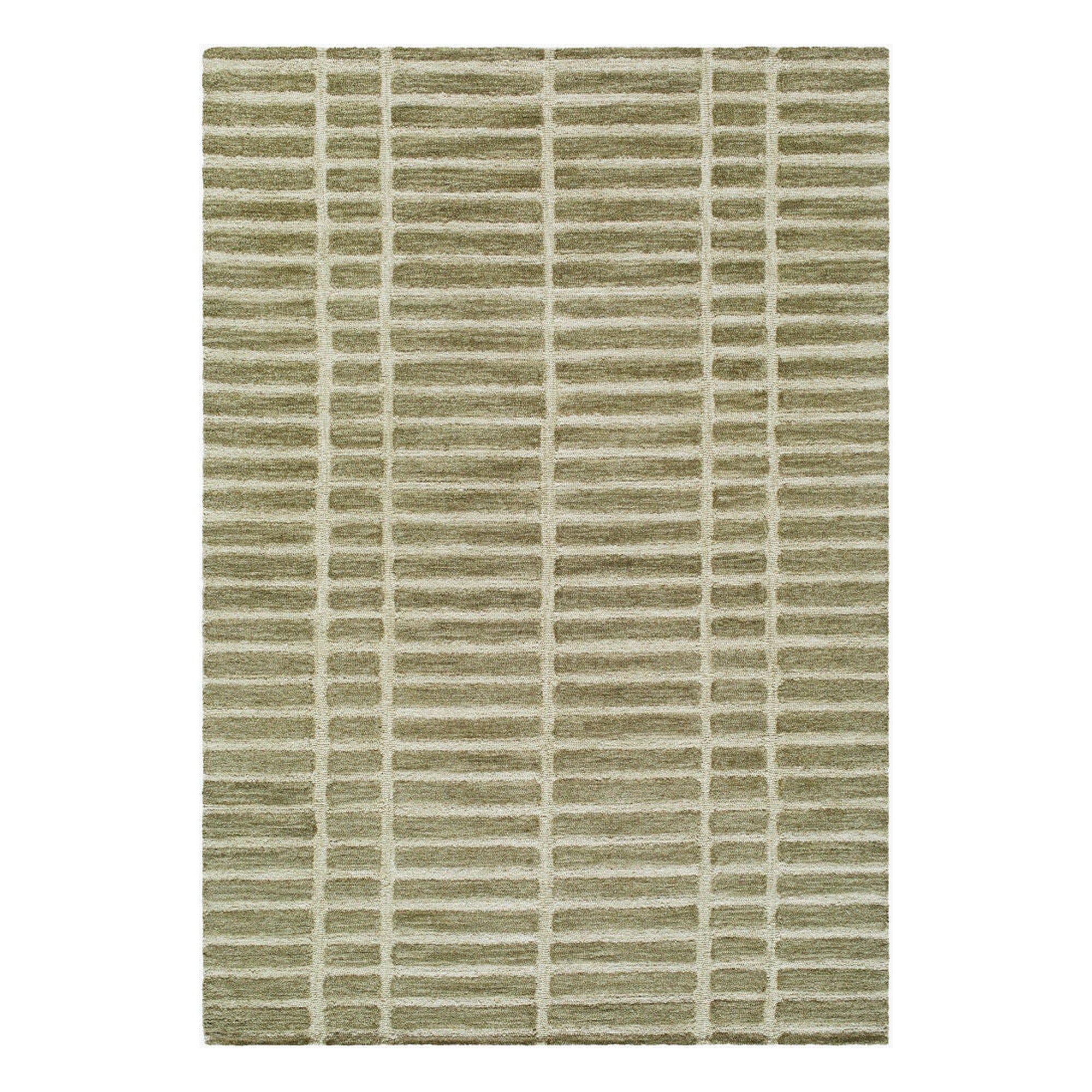 Klopp Ivory/Olive Handmade Rug - 2' x 3'