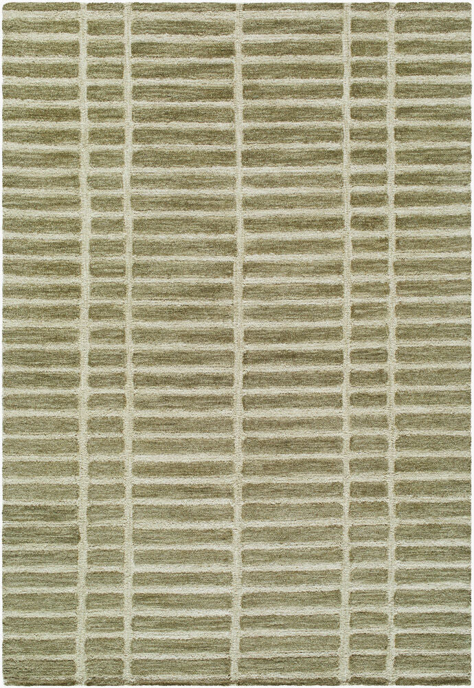 Klopp Ivory/Olive Handmade Rug - 2' x 3'