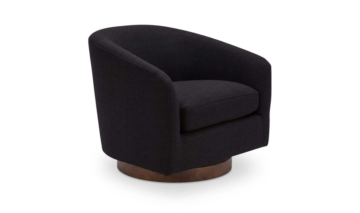 Oscy Swivel Chair Black by Moe's Home Collection - view 4