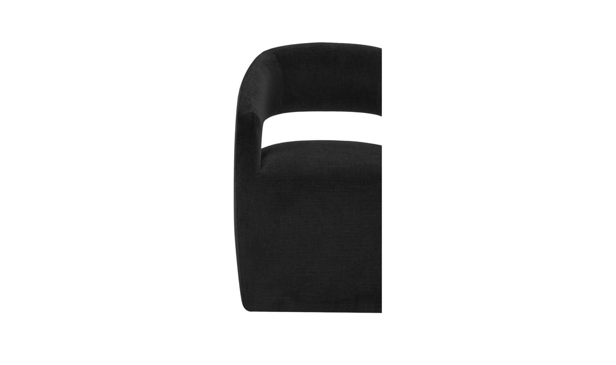 Barrow Rolling Dining Chair Black by Moe's Home Collection - view 9