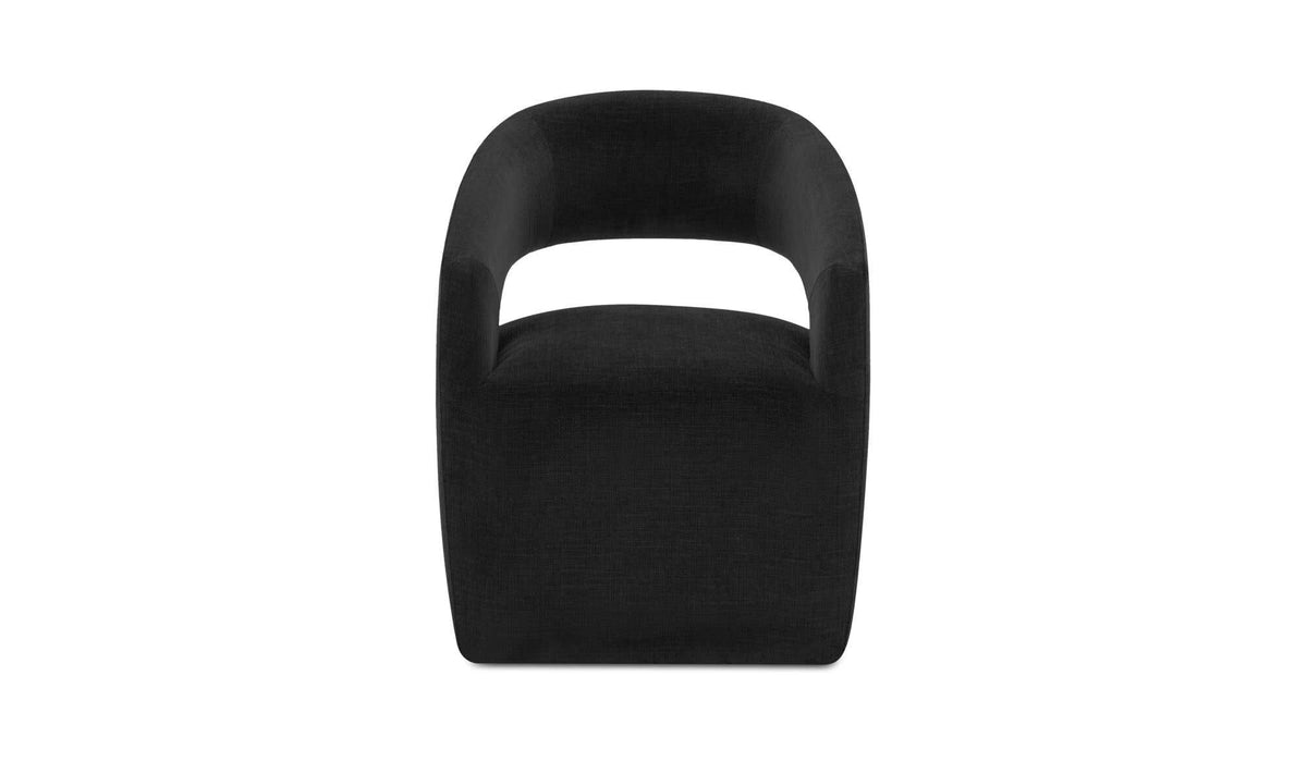 Barrow Rolling Dining Chair Black by Moe's Home Collection - view 2