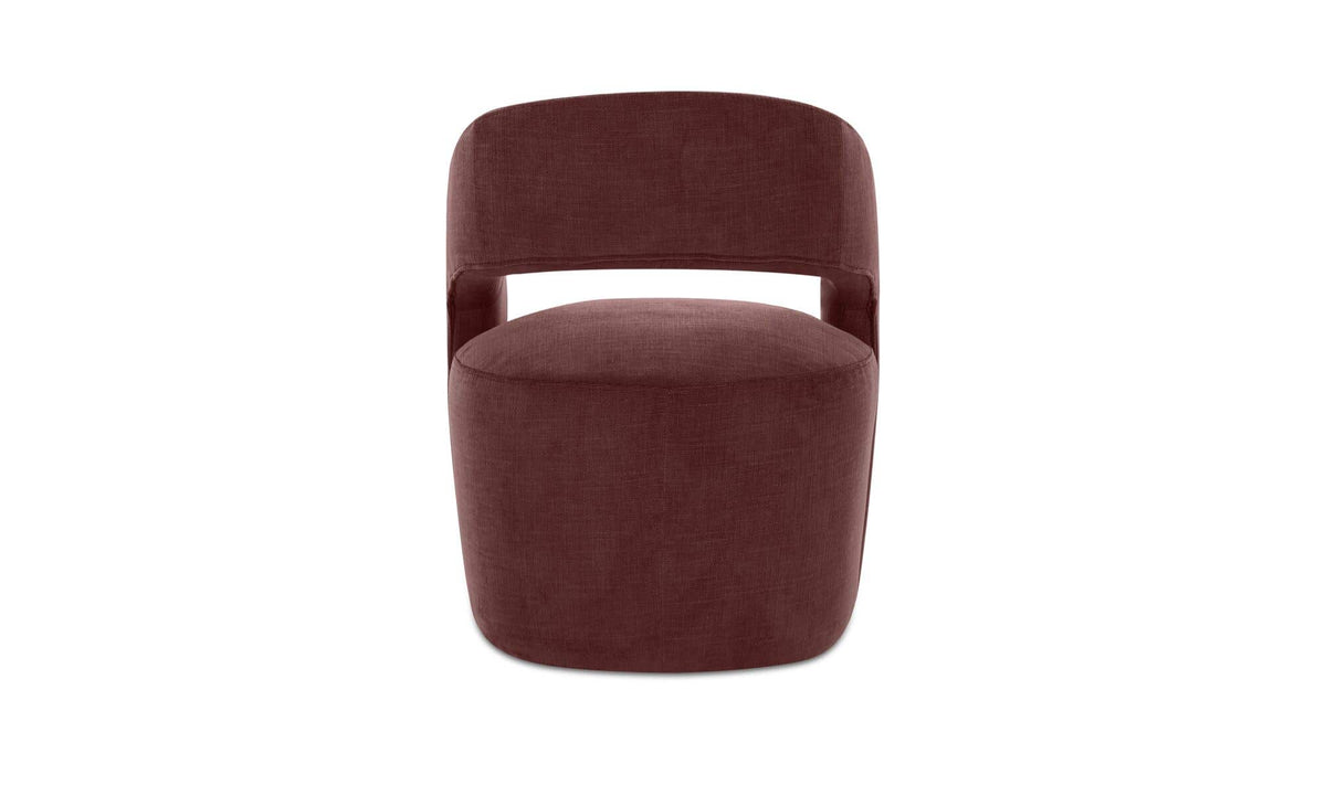 Barrow Rolling Dining Chair Berry by Moe's Home Collection - view 6