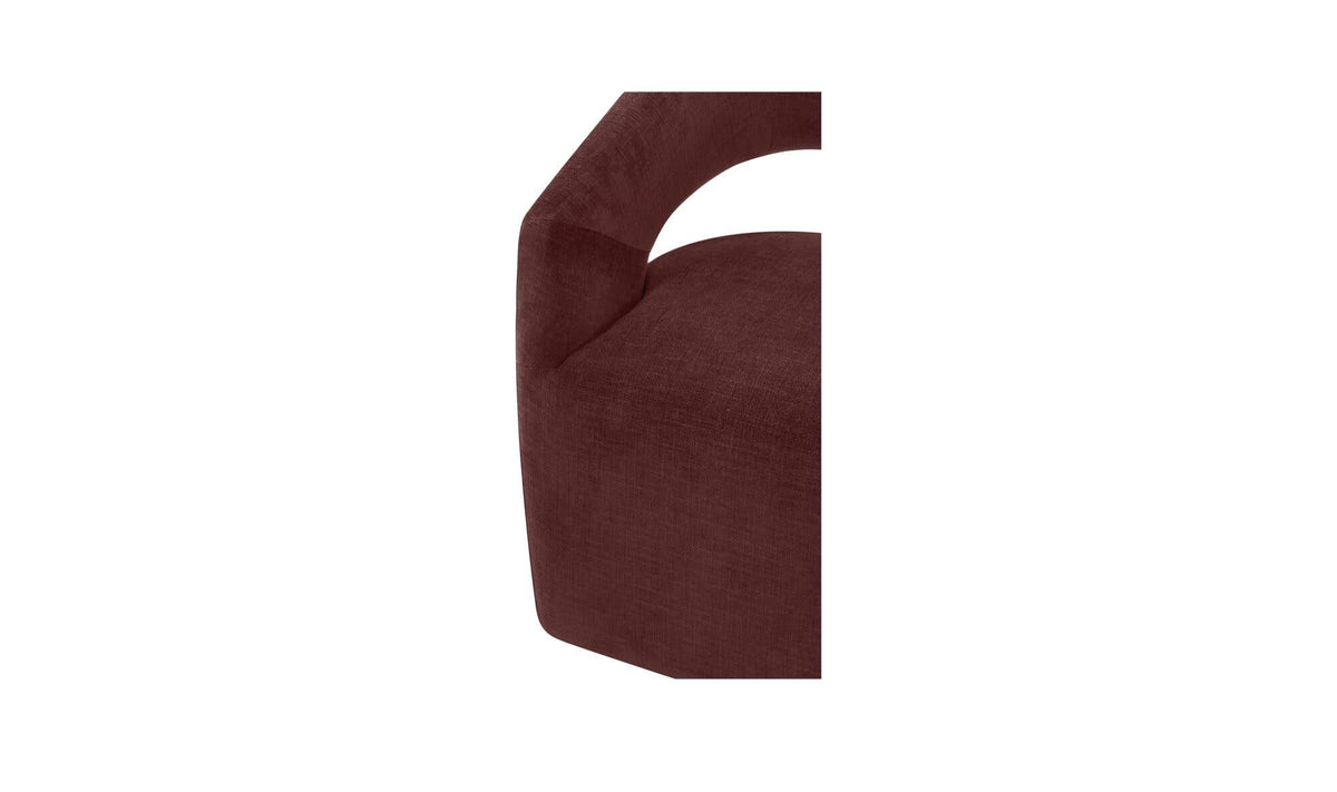 Barrow Rolling Dining Chair Berry by Moe's Home Collection - view 8