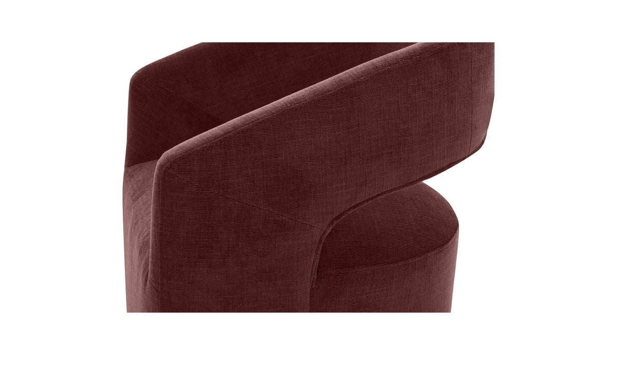 Barrow Rolling Dining Chair Berry by Moe's Home Collection - view 9