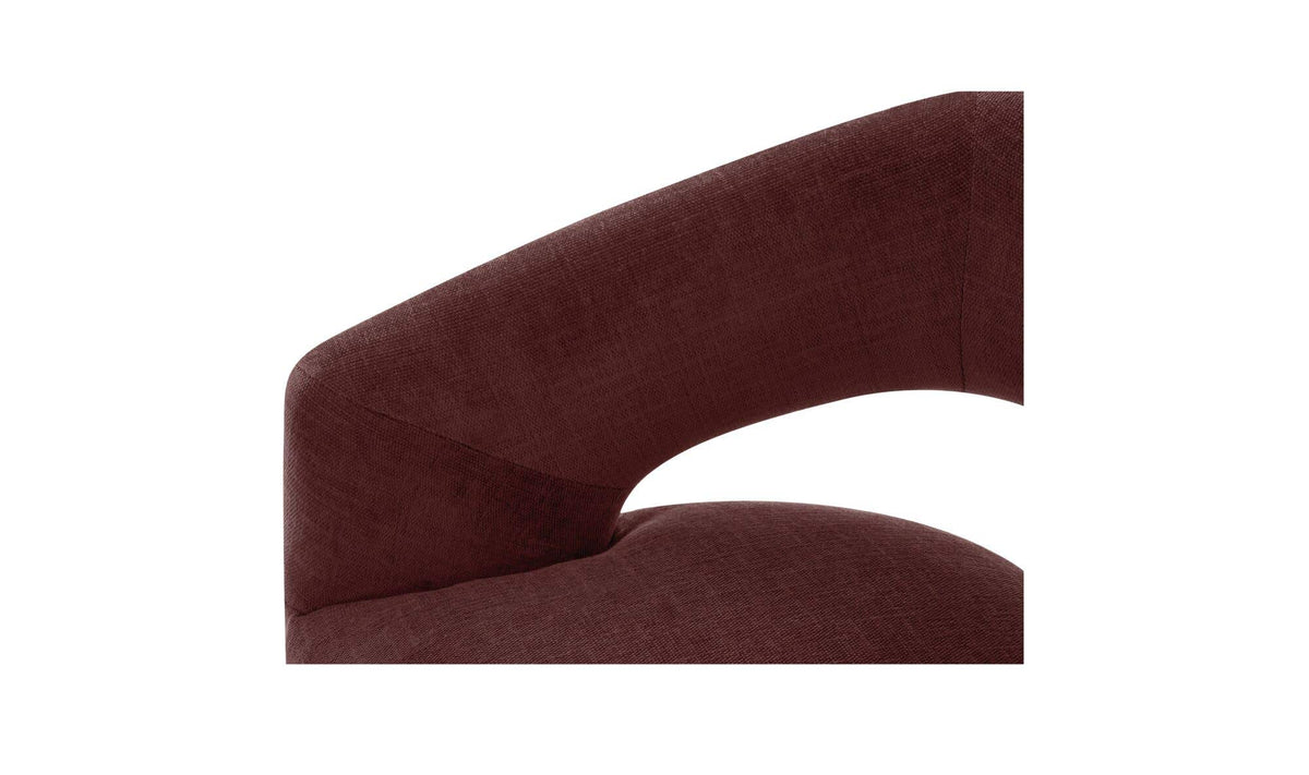 Barrow Rolling Dining Chair Berry by Moe's Home Collection - view 7
