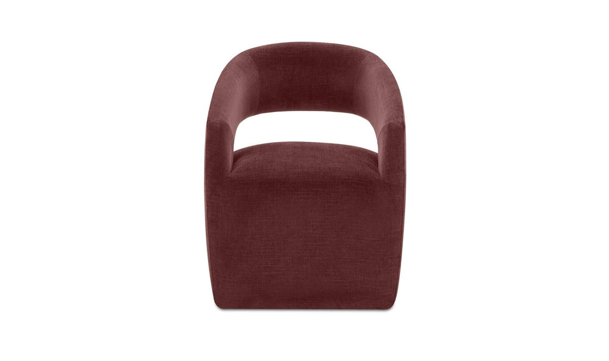 Barrow Rolling Dining Chair Berry by Moe's Home Collection - view 2