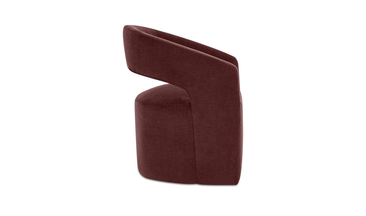 Barrow Rolling Dining Chair Berry by Moe's Home Collection - view 5