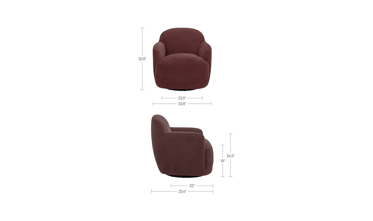 Andi Swivel Chair Berry by Moe's Home Collection - view 14