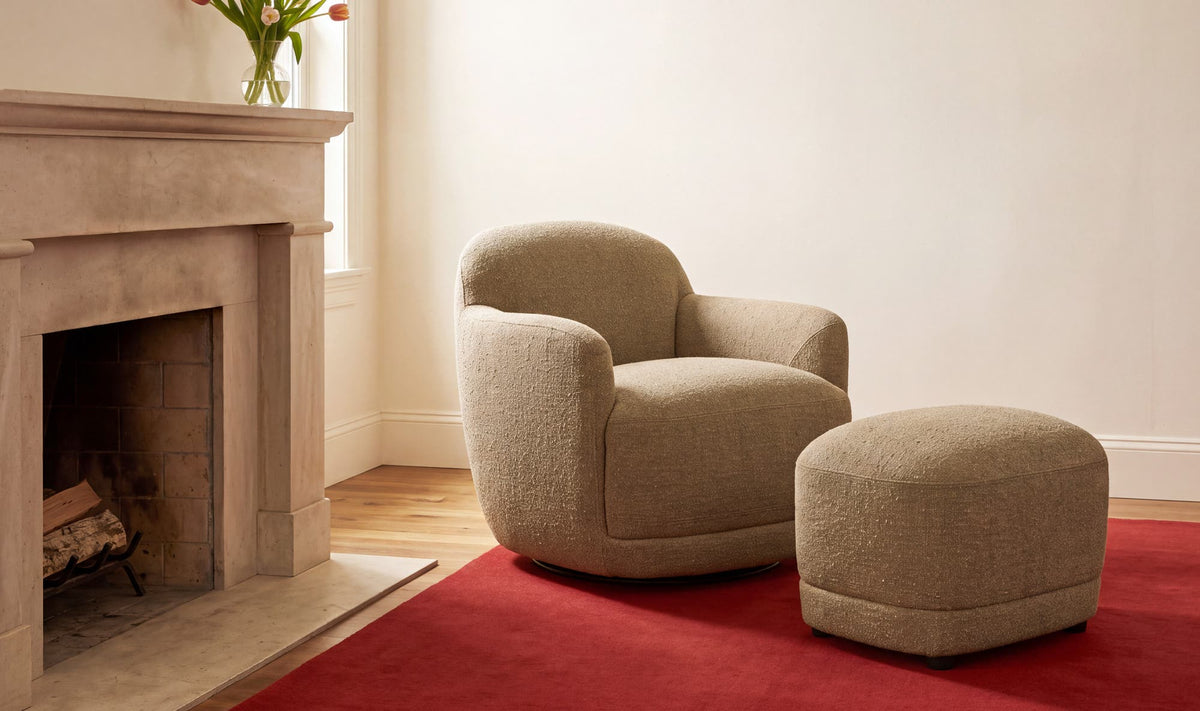 Andi Ottoman Mellow Jute by Moe's Home Collection - view 3