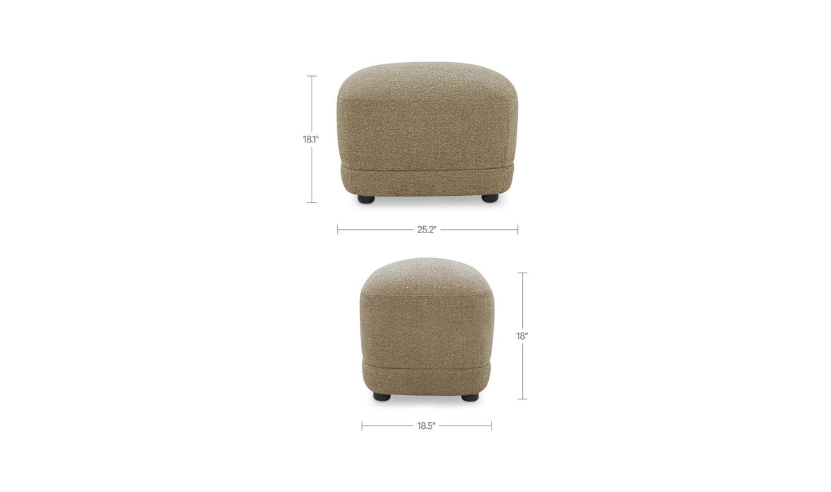 Andi Ottoman Mellow Jute by Moe's Home Collection - view 11