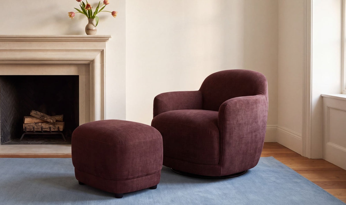Andi Ottoman Berry by Moe's Home Collection - view 3