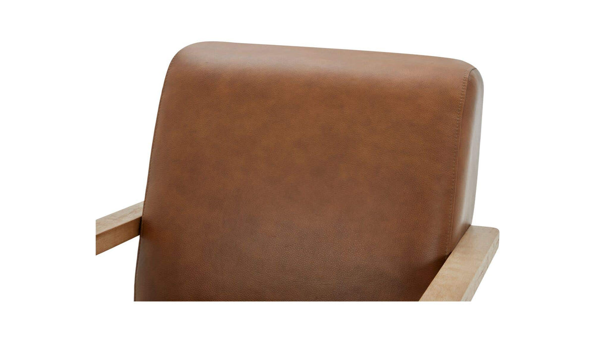 Matias Swivel Chair Tan Leather by Moe's Home Collection - view 7