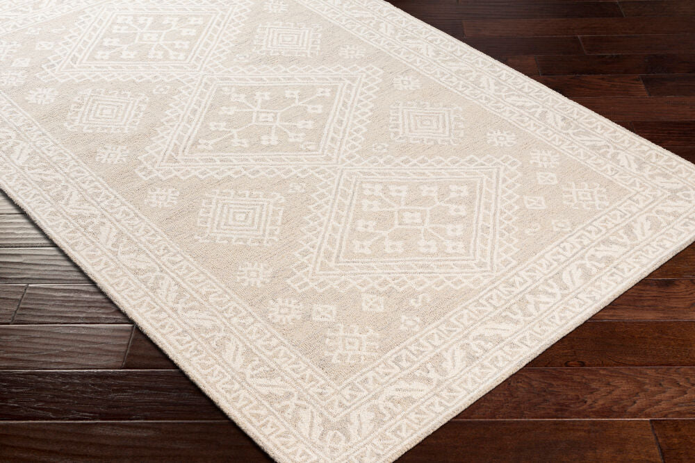 Kayseri Cream/Medium Gray Handmade Rug KSR-2305 - corner