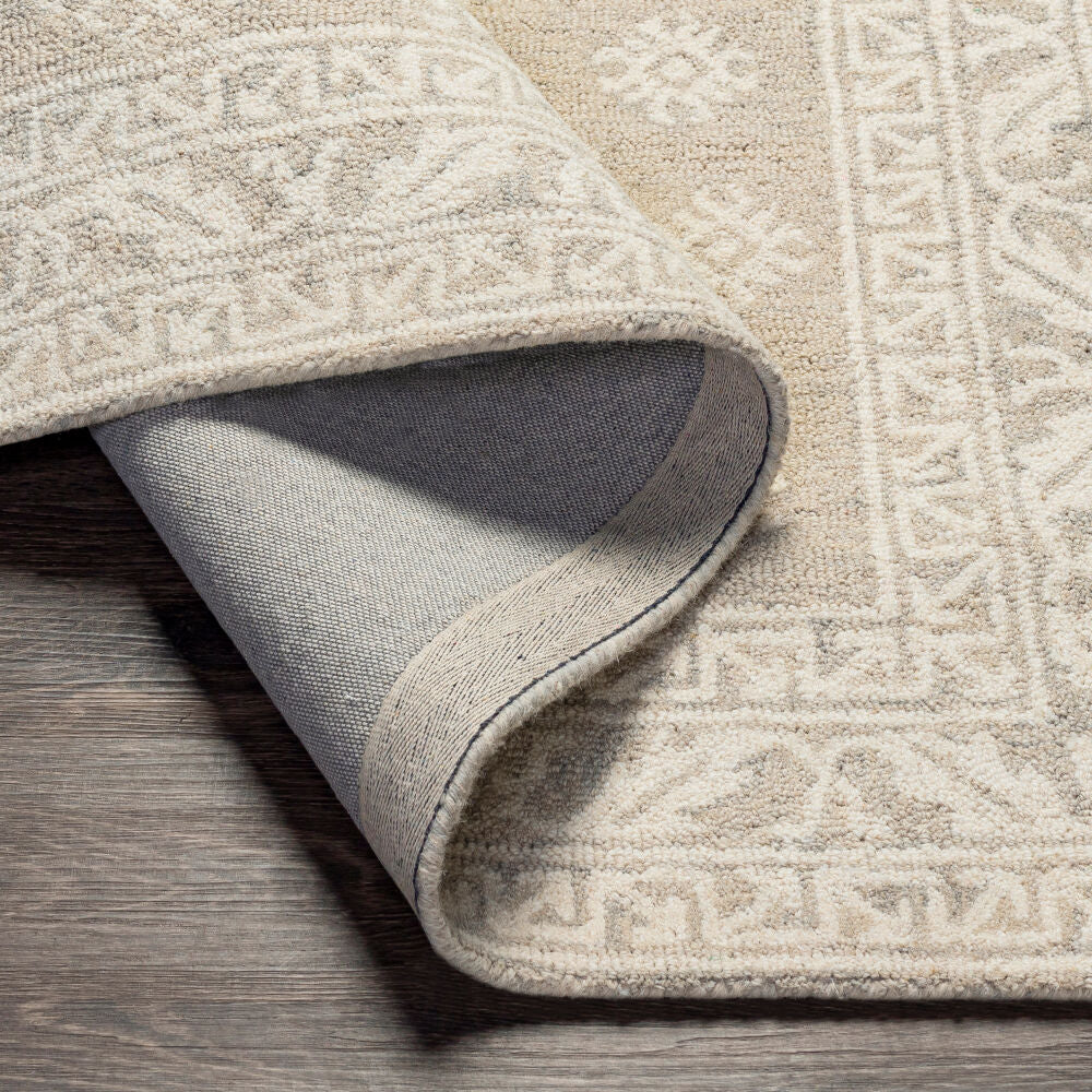 Kayseri Cream/Medium Gray Handmade Rug KSR-2305 - fold