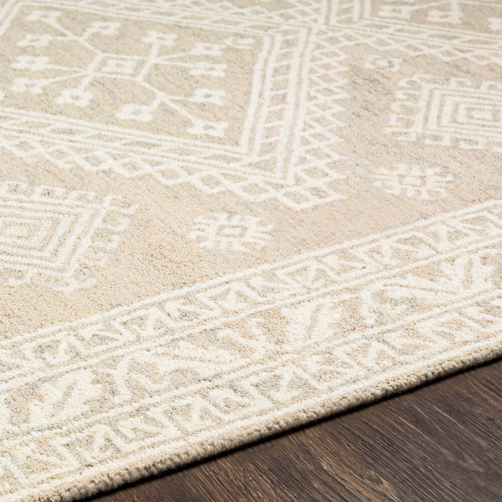 Kayseri Cream/Medium Gray Handmade Rug KSR-2305 - texture