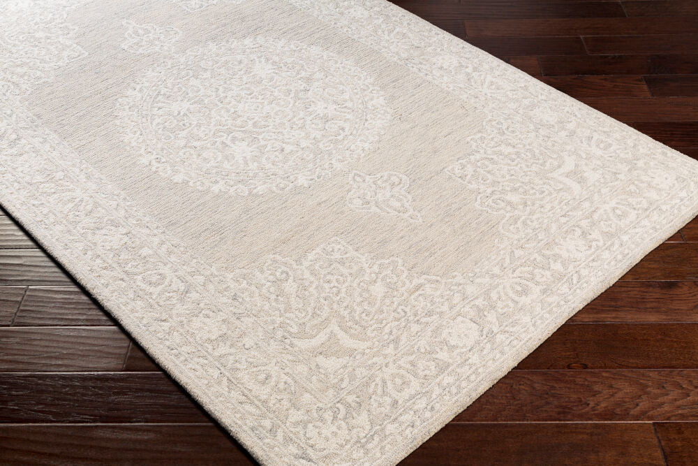 Kayseri Cream/Medium Gray Handmade Rug KSR-2313 - corner