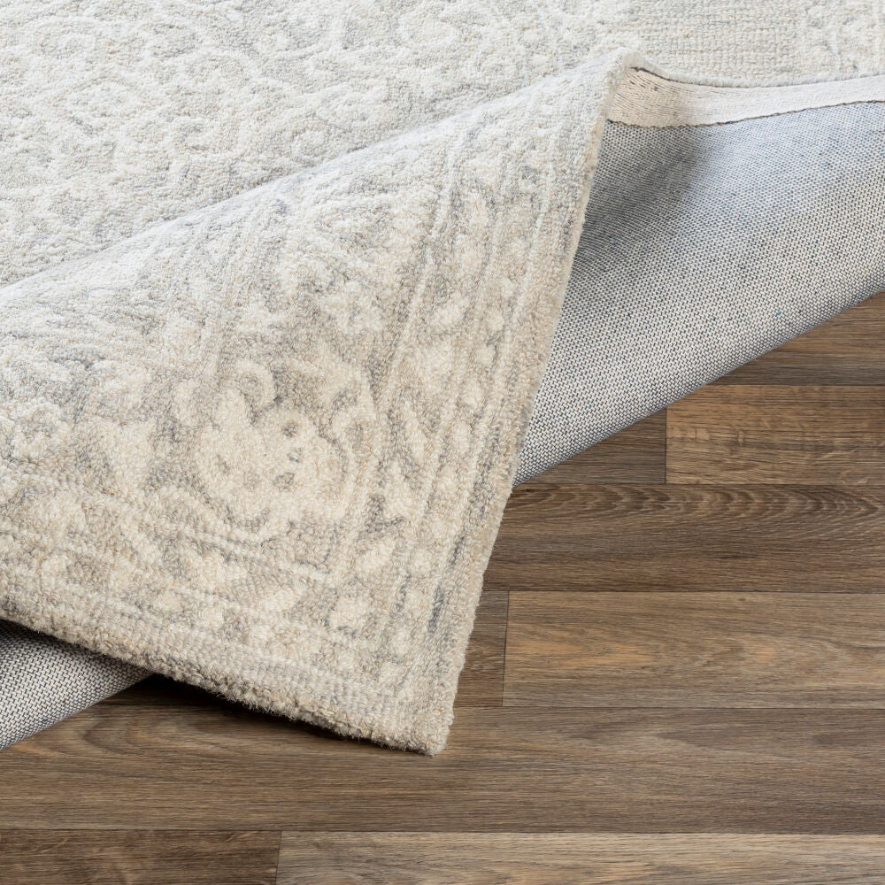 Kayseri Cream/Medium Gray Handmade Rug KSR-2313 - fold