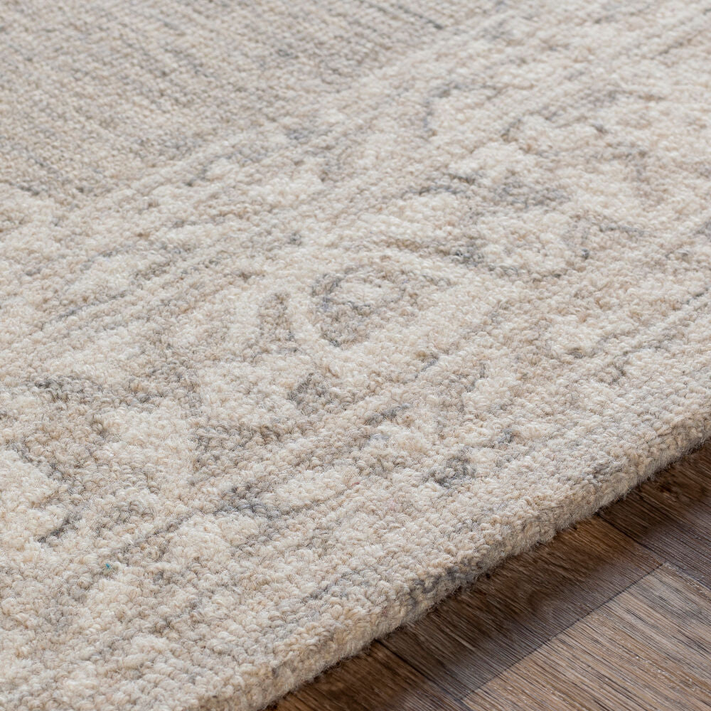 Kayseri Cream/Medium Gray Handmade Rug KSR-2313 - texture