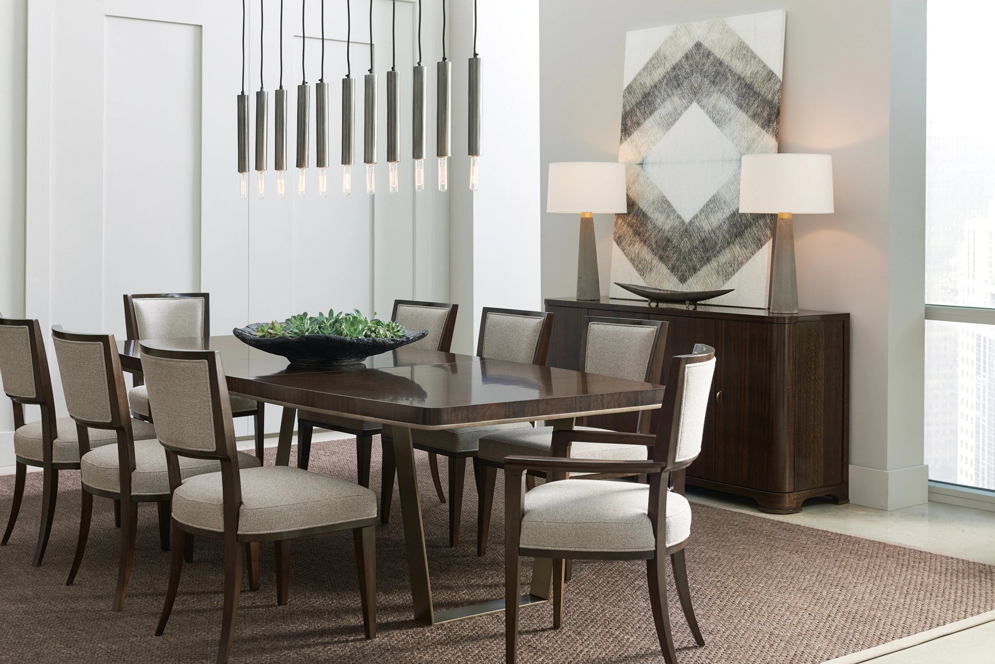 Streamline Dining Table Aged Bourbon 82" by Caracole - view 2