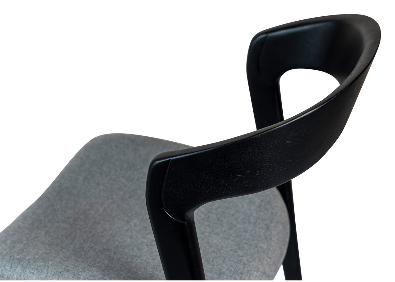 Modern Brazilian - Velma - Side Chair - Essence Grey Seat - Ebano Frame