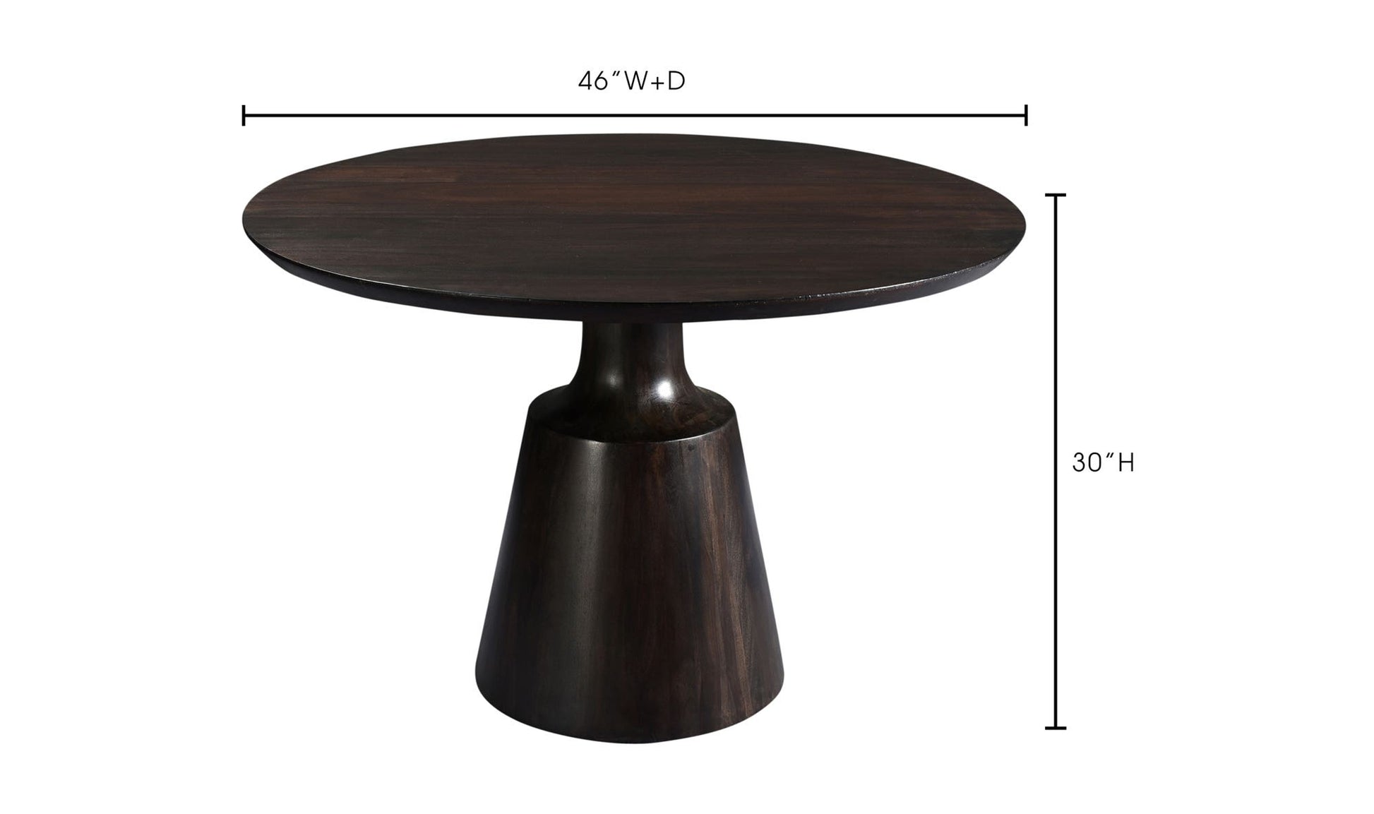 Myron Dining Table Dark Brown by Moe's Home Collection - view 12