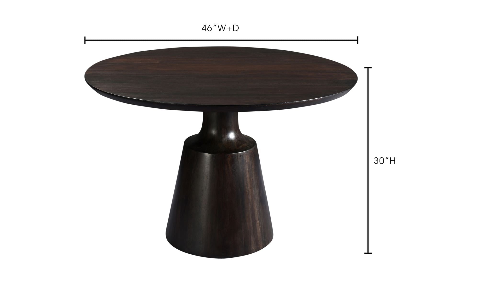 Myron Dining Table Dark Brown by Moe's Home Collection - view 12