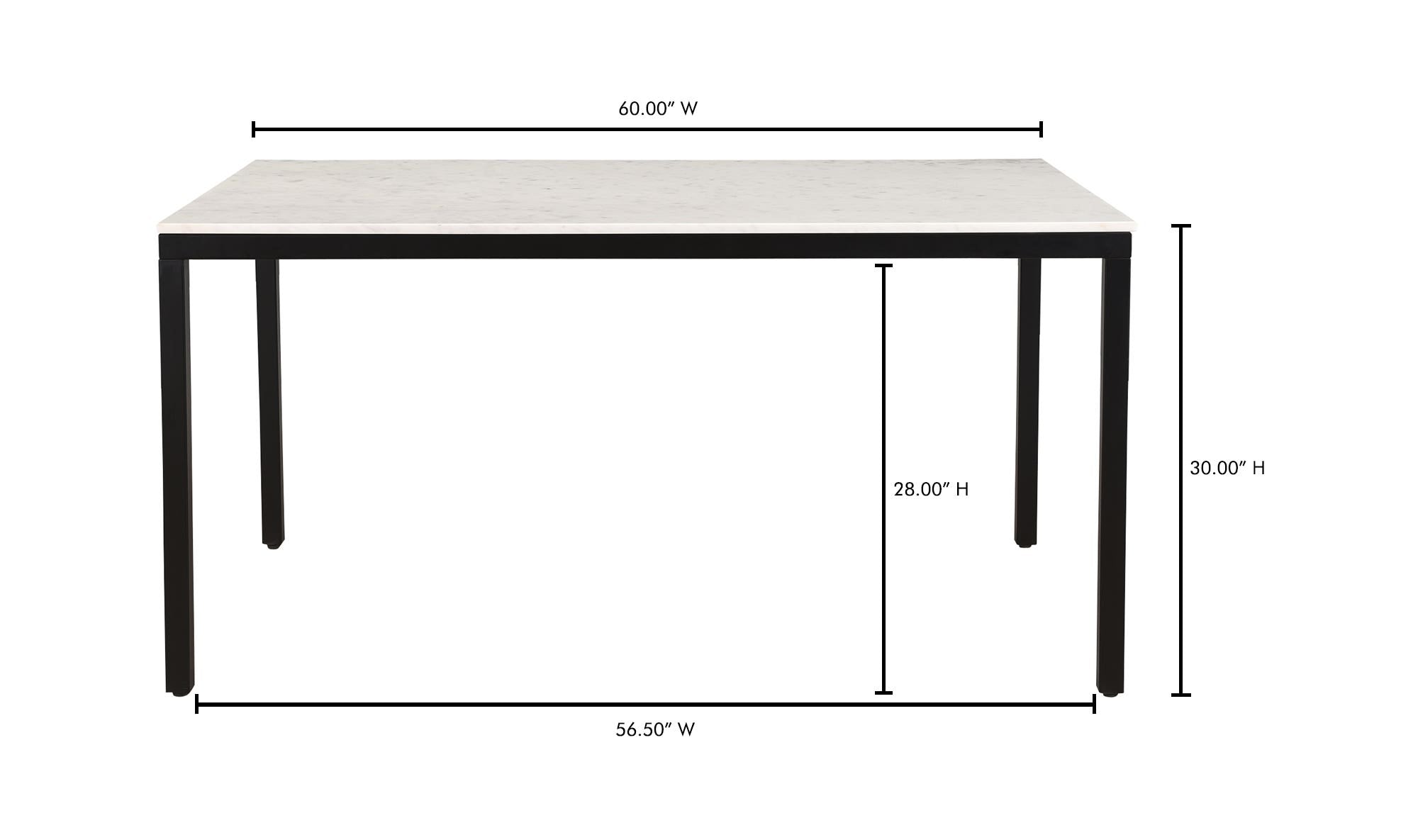 Parson Marble Small Dining Table White by Moe's Home Collection - view 19