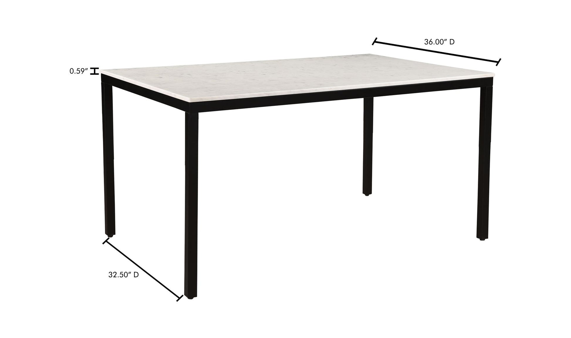 Parson Marble Small Dining Table White by Moe's Home Collection - view 20