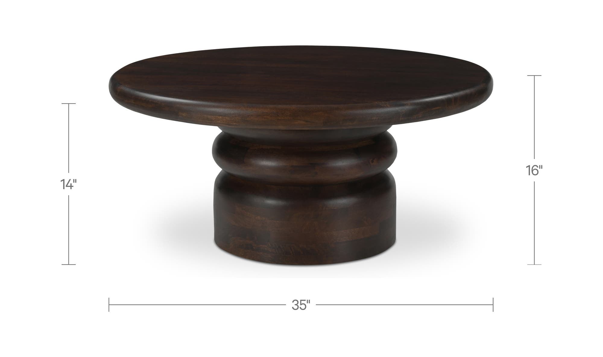 Maro Coffee Table Brown by Moe's Home Collection - view 14