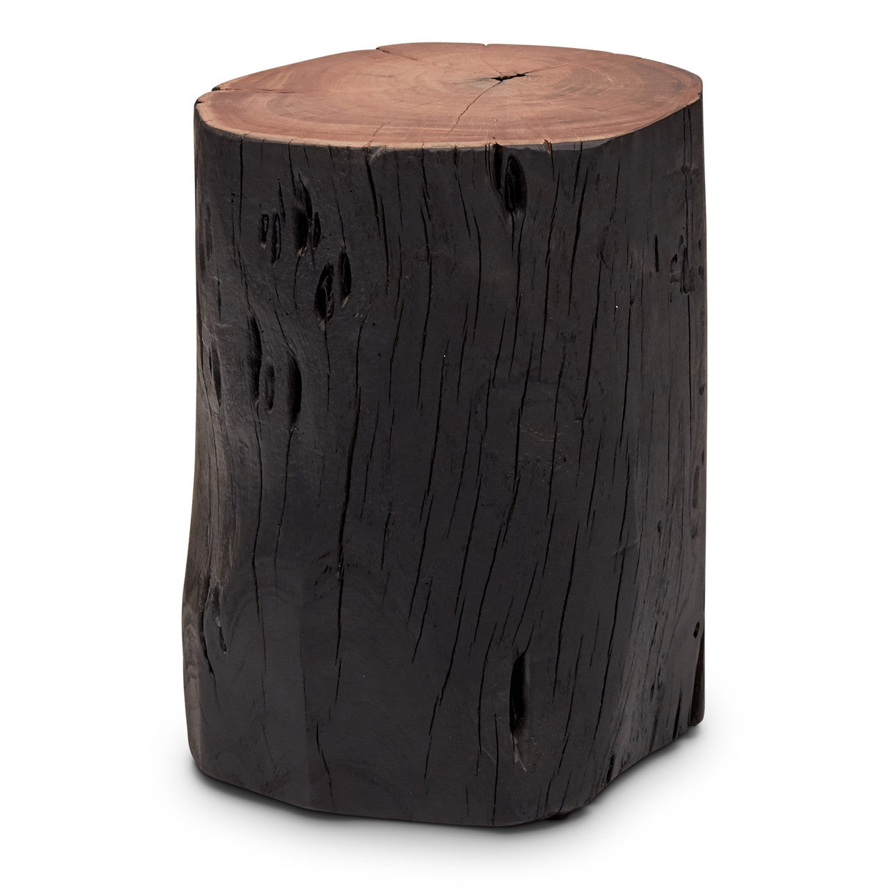 Brooks - Solid Wood Stump - Ebonized