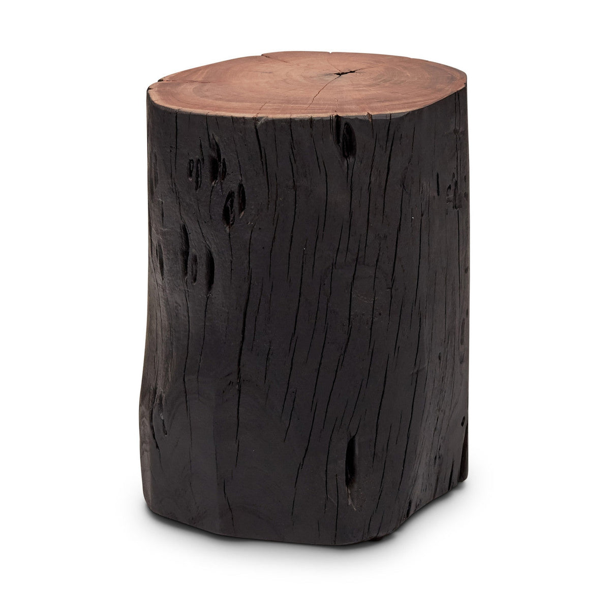 Brooks - Solid Wood Stump - Ebonized