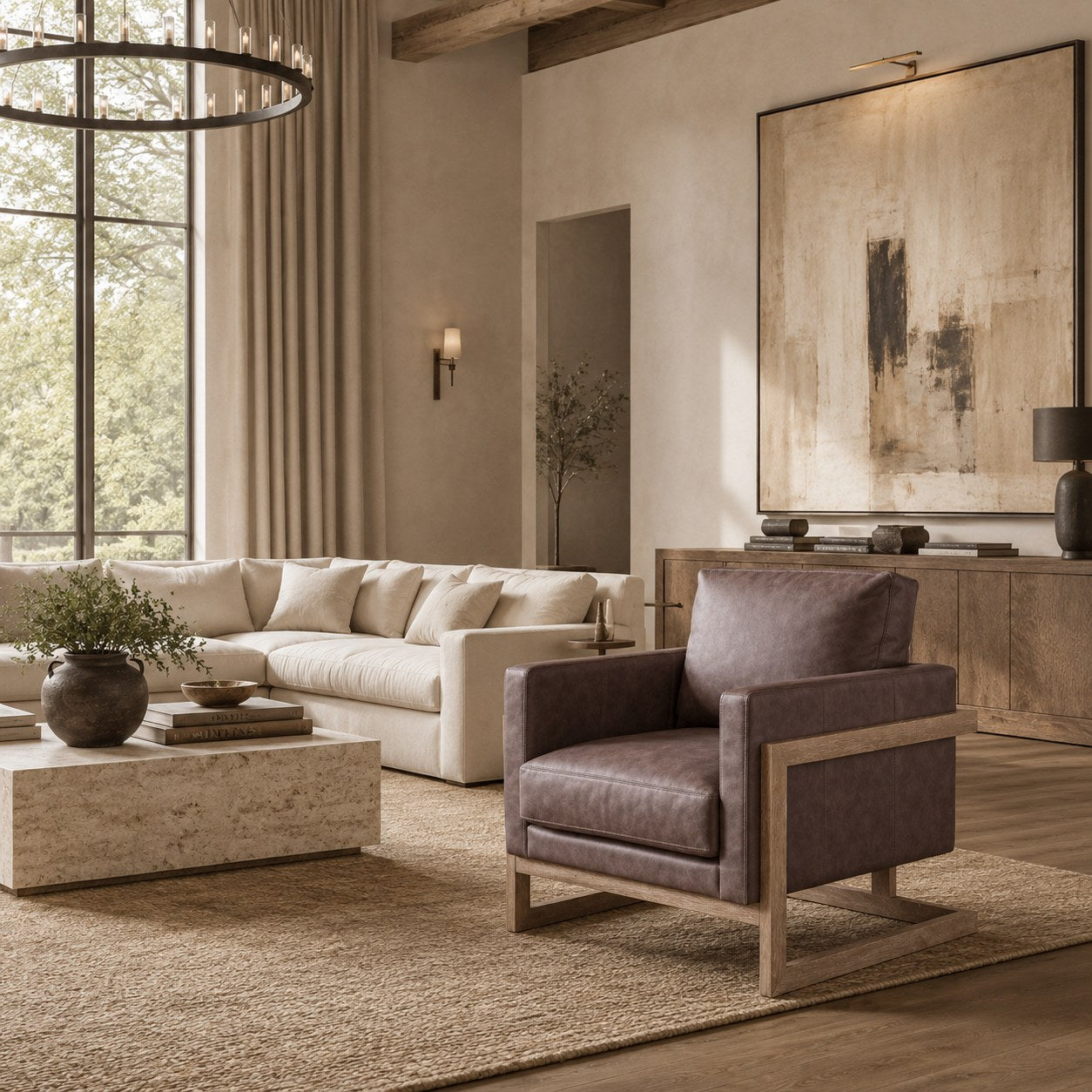 La Cienega Chair in Parrot Grey lifestyle image - Grey Contemporary Transitional