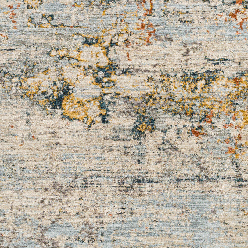 Laila Cream/Teal Machine Woven Rug LAA-2300 - swatch