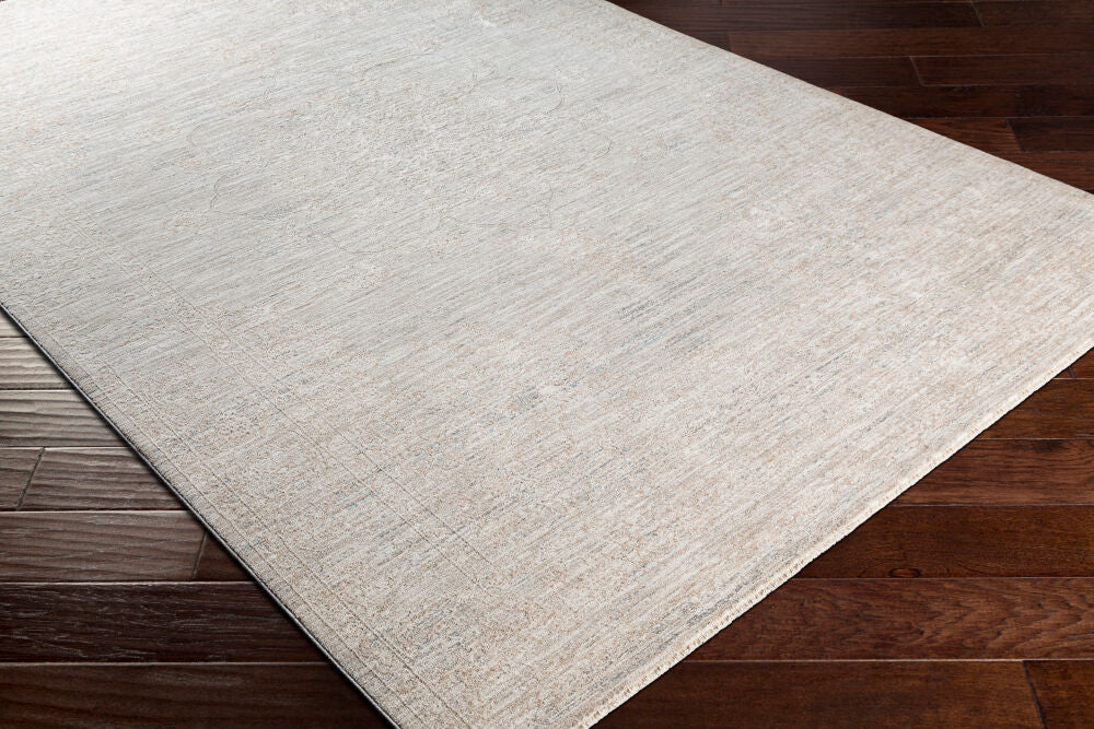 Laila Charcoal/Taupe Machine Woven Rug LAA-2301 - corner