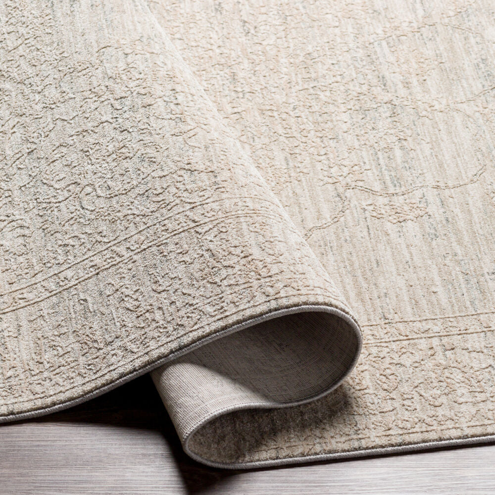 Laila Charcoal/Taupe Machine Woven Rug LAA-2301 - fold