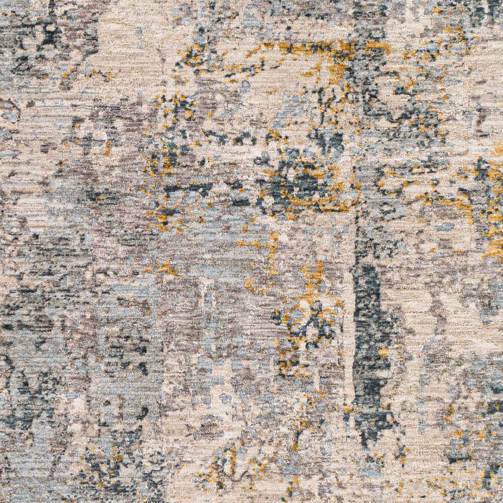 Laila Charcoal/Teal Machine Woven Rug - swatch