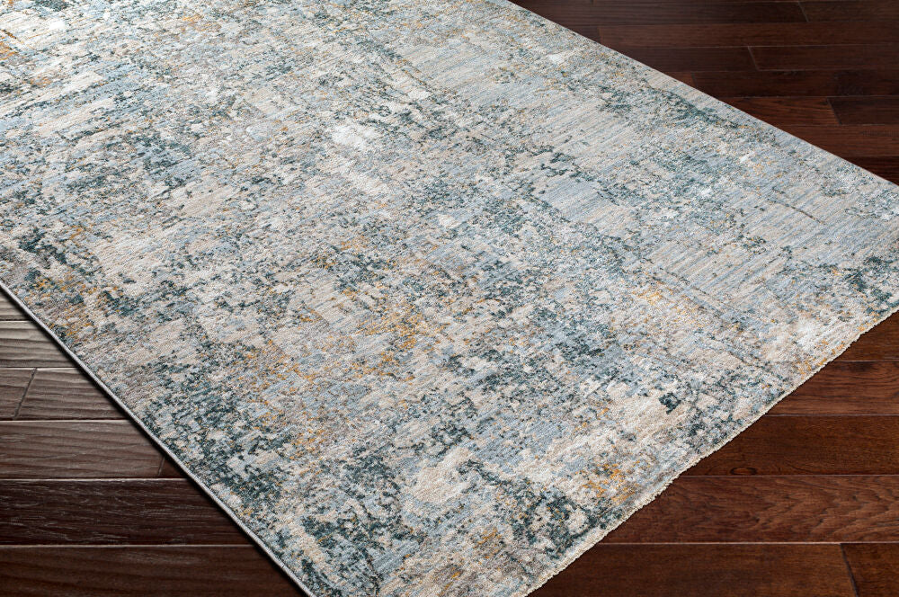 Laila Charcoal/Taupe Machine Woven Rug LAA-2305 - corner