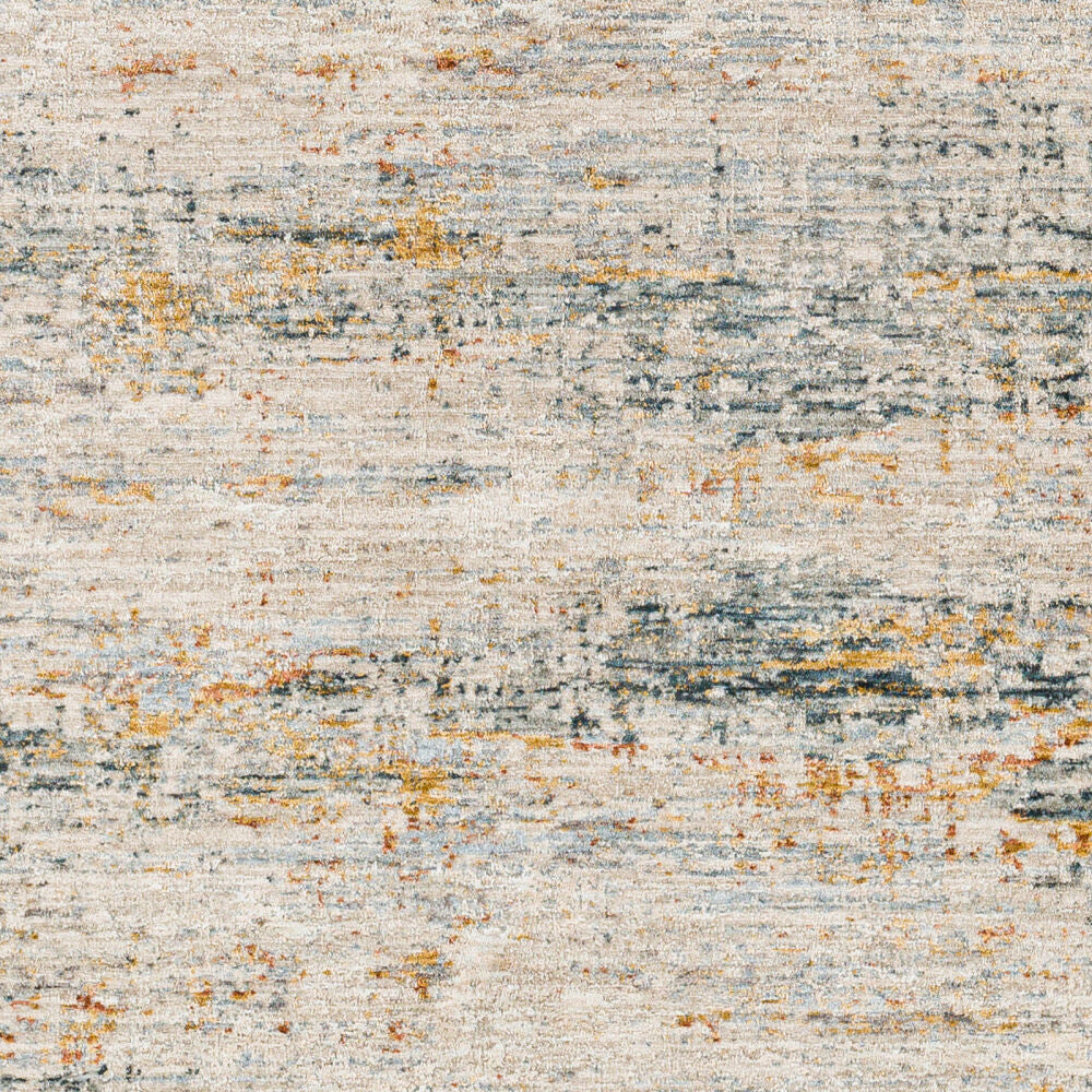 Laila Cream/Teal Machine Woven Rug LAA-2308 - swatch