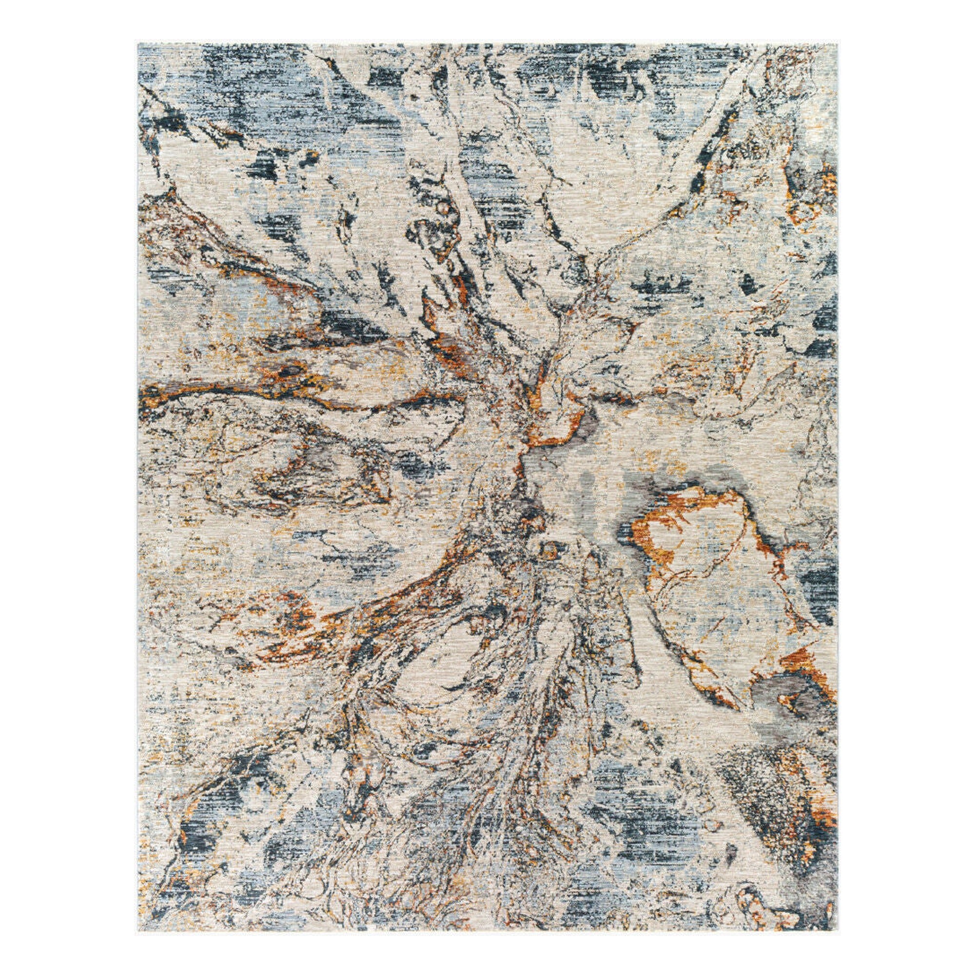 Laila Cream/Teal Machine Woven Rug LAA-2316 - 2'7" x 10'