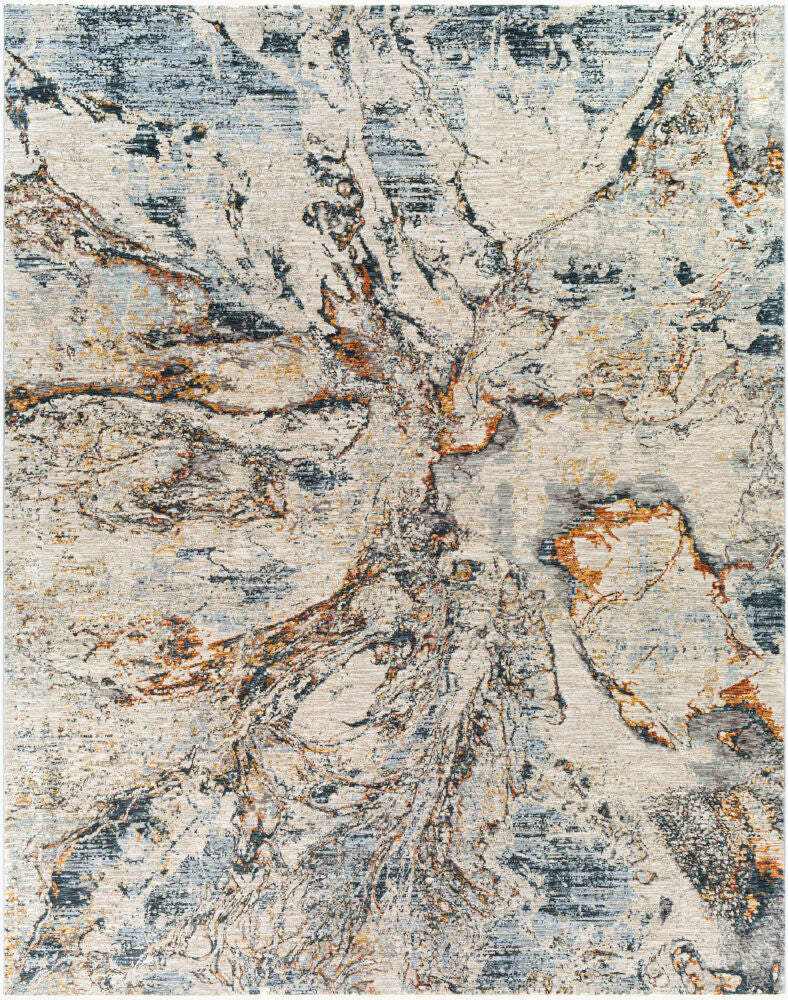Laila Cream/Teal Machine Woven Rug LAA-2316 - 2'7" x 10'