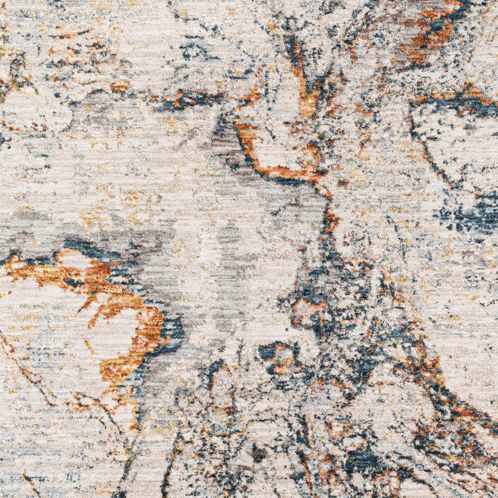 Laila Cream/Teal Machine Woven Rug LAA-2316 - swatch