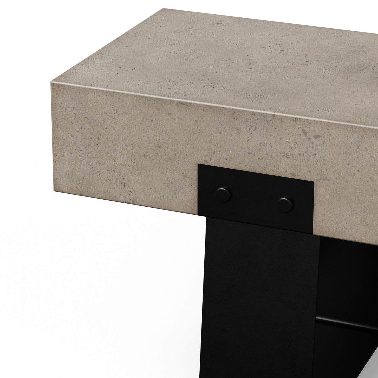 Mixx - Industrial Bench - Black Legs - Dark Grey Seat