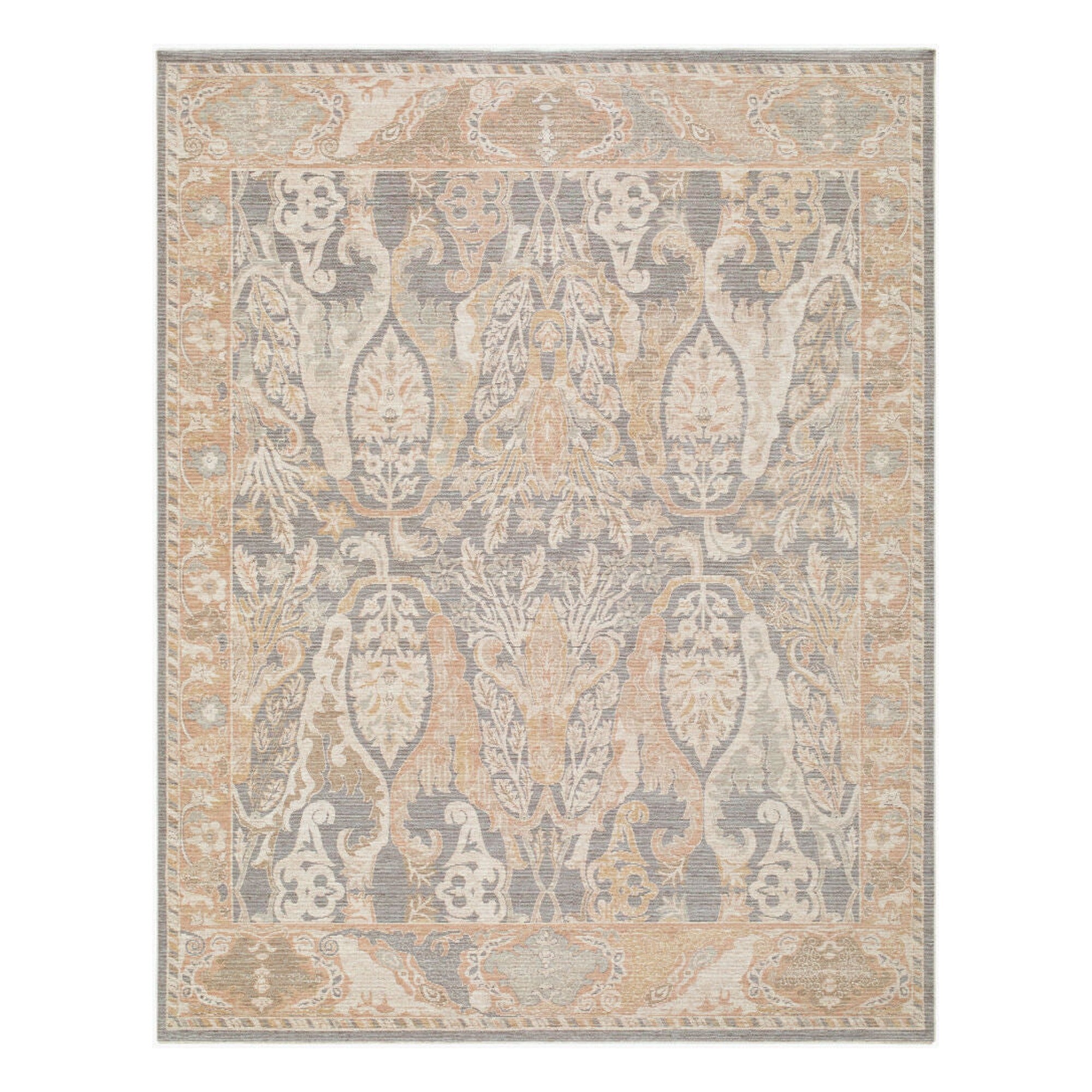 Ladik Brown/Pale Blue Machine Woven Rug LDK-2301 - 9'10" x 13'3"