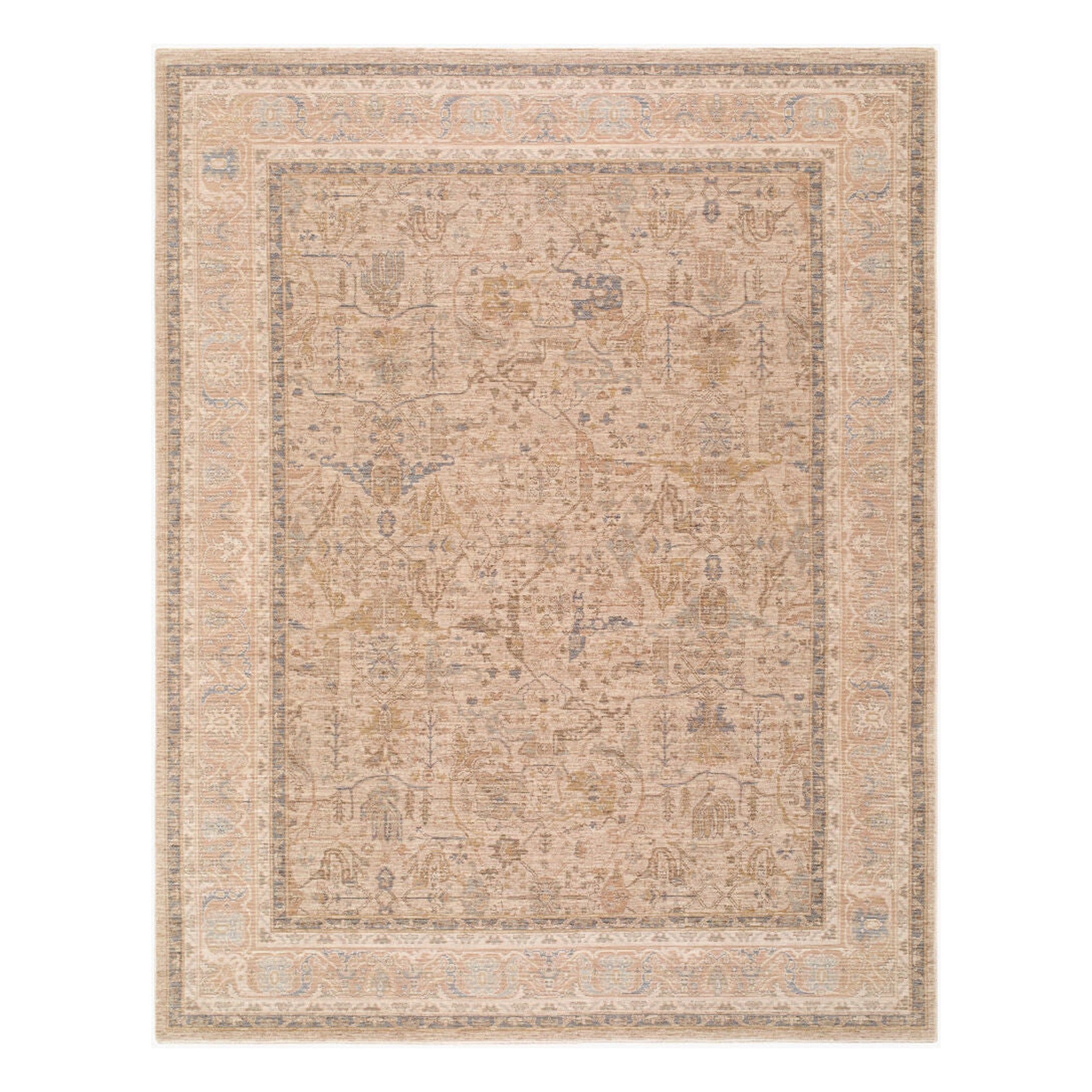 Ladik Brown/Pale Blue Machine Woven Rug LDK-2304 - 9'10" x 13'3"