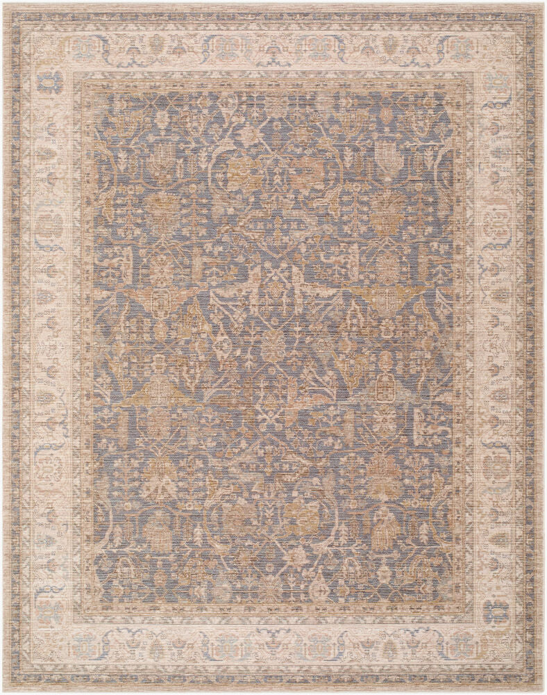 Ladik Brown/Pale Blue Machine Woven Rug LDK-2305 - 9'10" x 13'3"