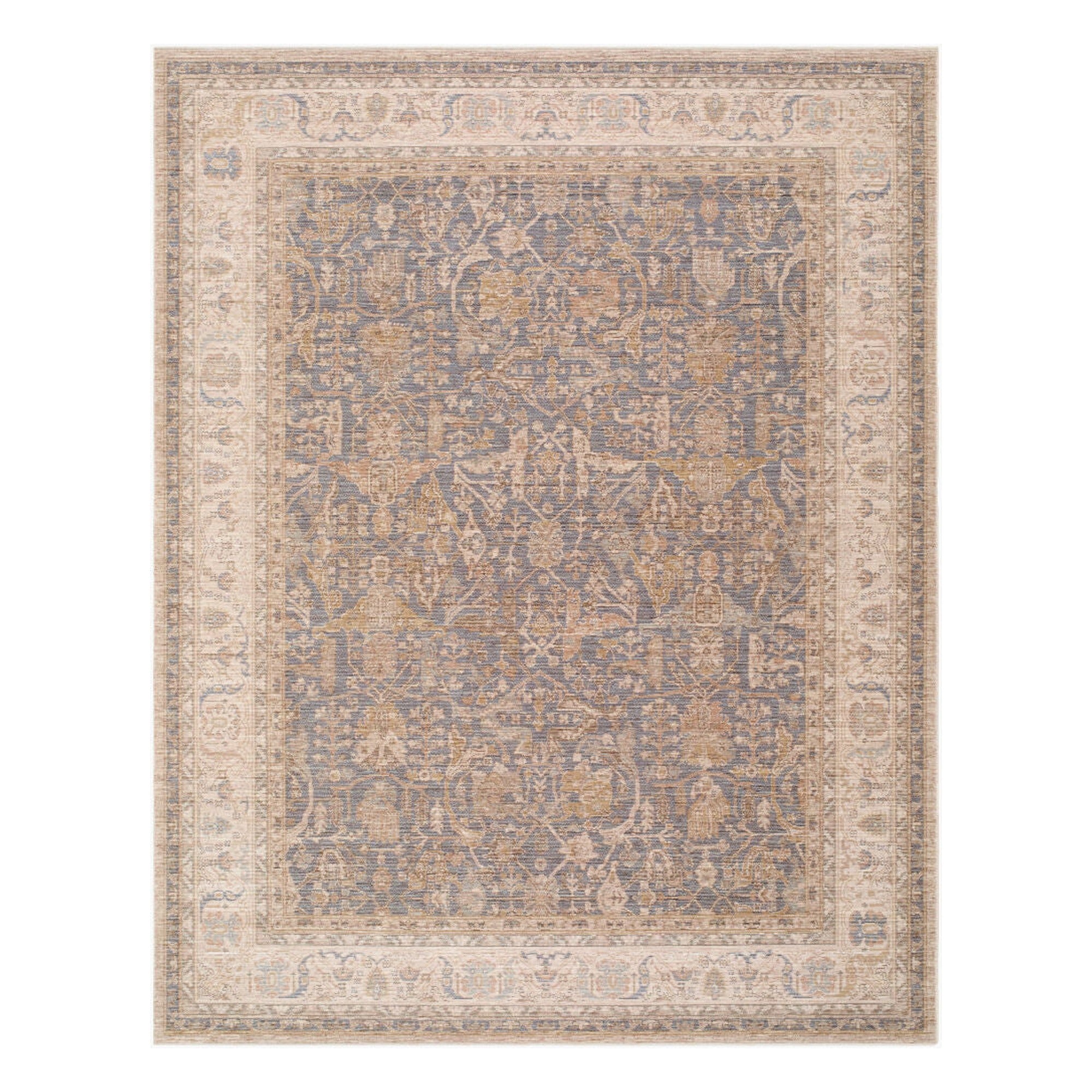 Ladik Brown/Pale Blue Machine Woven Rug LDK-2305 - 9'10" x 13'3"