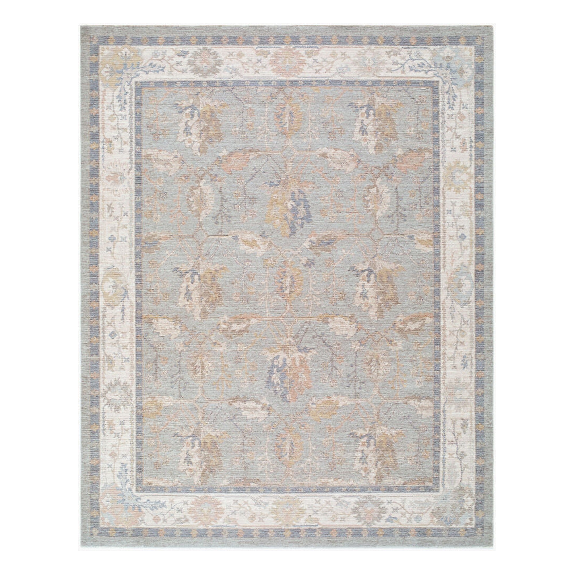 Ladik Brown/Pale Blue Machine Woven Rug LDK-2307 - 9'10" x 13'3"