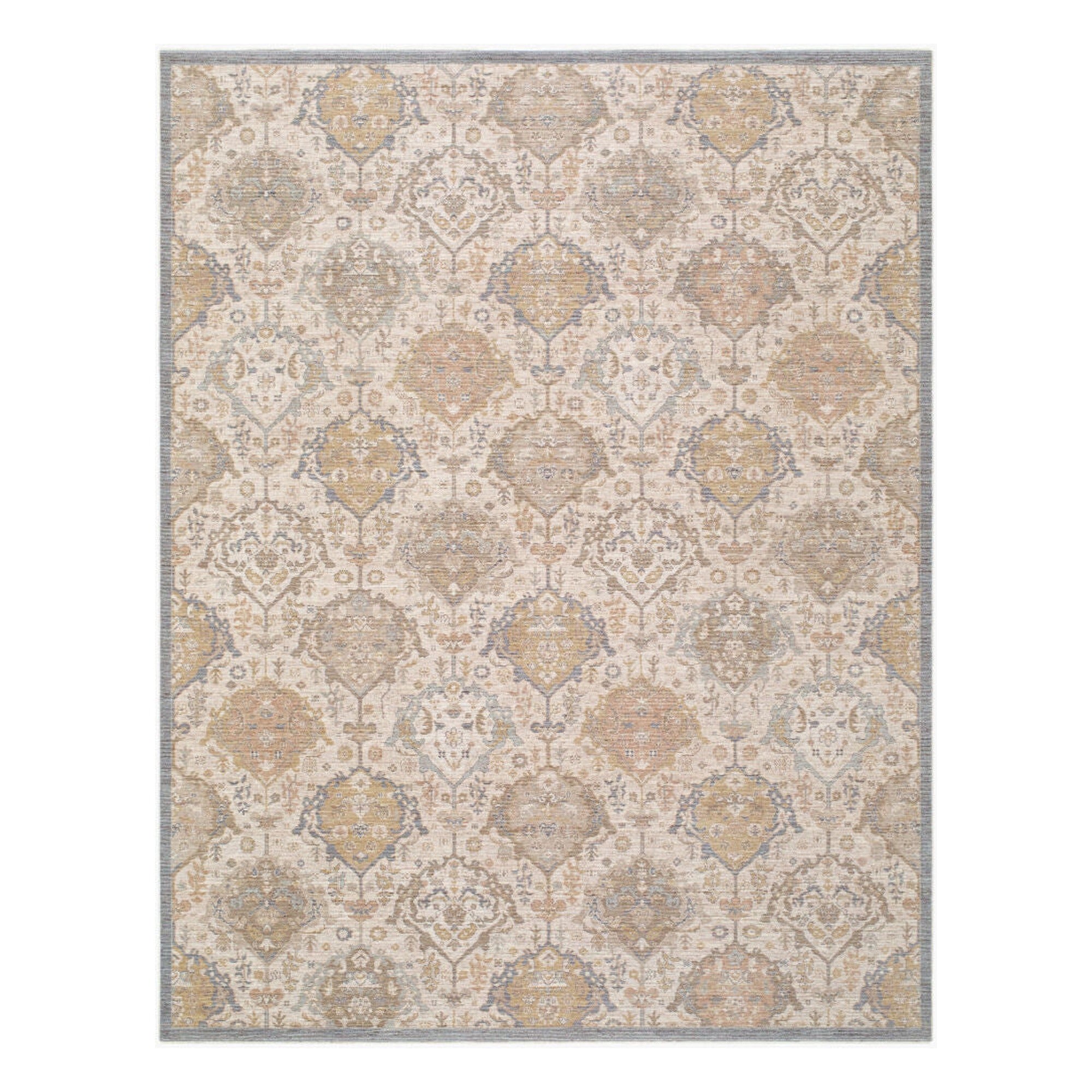 Ladik Brown/Pale Blue Machine Woven Rug LDK-2308 - 9'10" x 13'3"